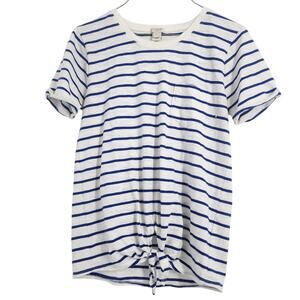 J Crew Short Sleeve Striped Top Womens Size Extra Small XS